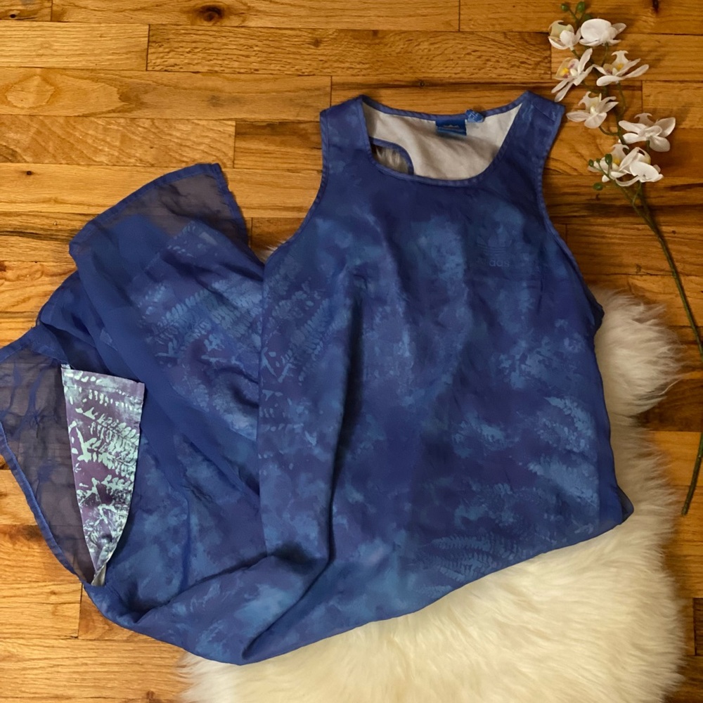 ADIDAS tank MIDI long blue dress - Picture 4 of 11